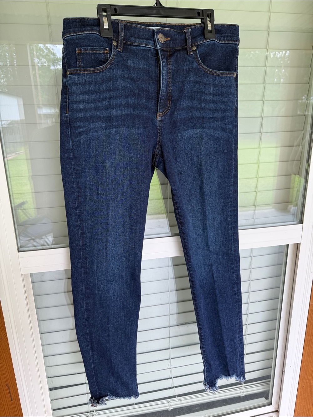 LOFT Women's Dark Blue Denim Skinny Jeans